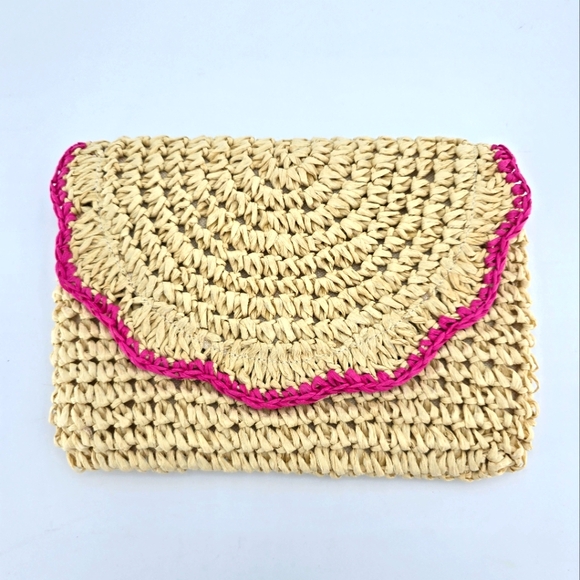 Mark & Graham Straw/Raffia Clutch - Picture 1 of 4